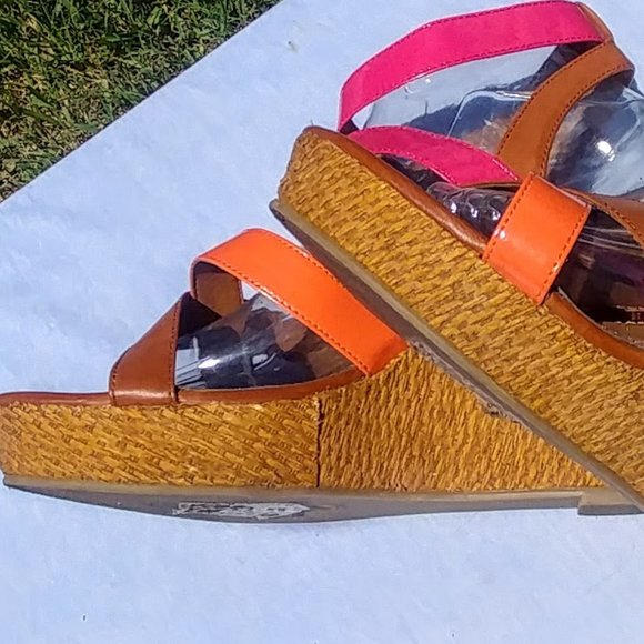 Colorful high heel sandals   Sz 10 - Picture 8 of 14